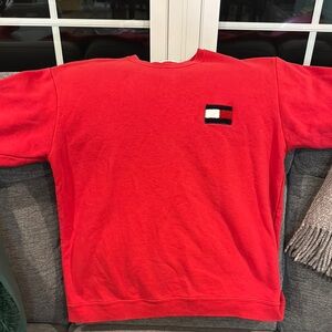Tommy Hilfiger Vibrant Red Crewneck Sweatshirt.
